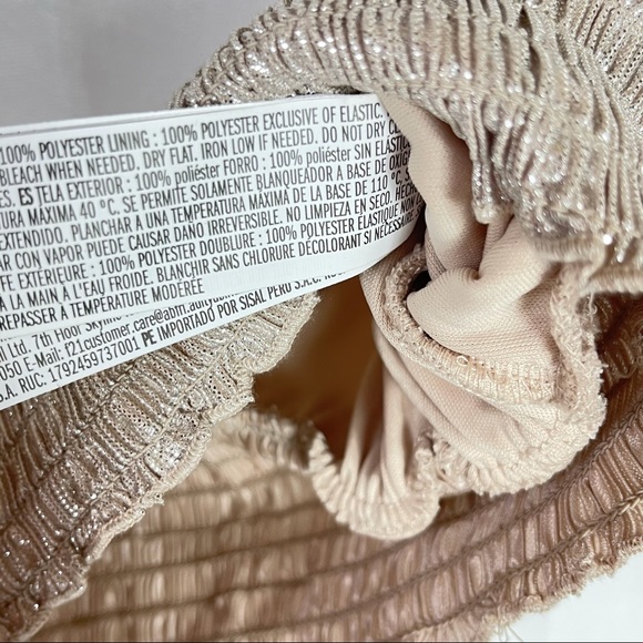 Forever 21 Metallic Crop Top Deep V-Neck Plunge Mock Wrap - Picture 9 of 9